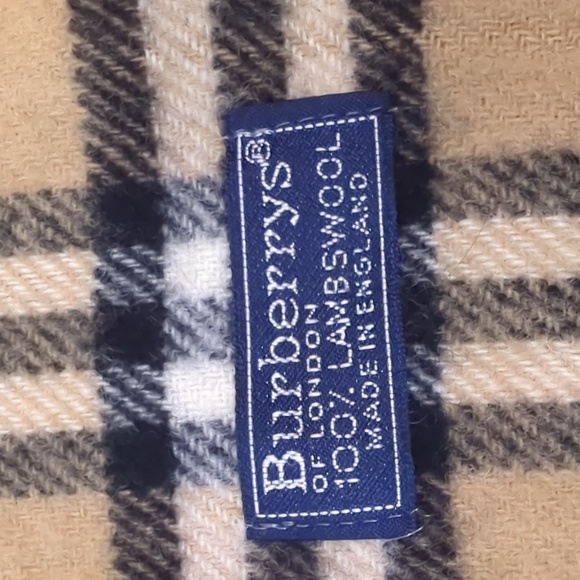 Vintage Burnerrys Nova Check Lambswool Scarf - Picture 2 of 5